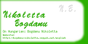 nikoletta bogdanu business card